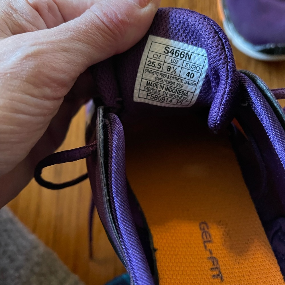 ASICS womens Purple Athletic Shoes - Picture 7 of 9